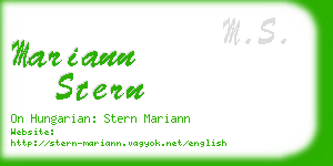 mariann stern business card